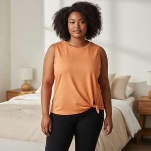 Beyond Yoga Peach/Orange Muscle Tee Large